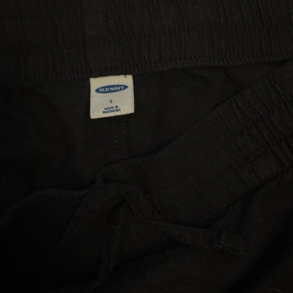 Old Navy Black Linen High Waist Shorts - Picture 3 of 4